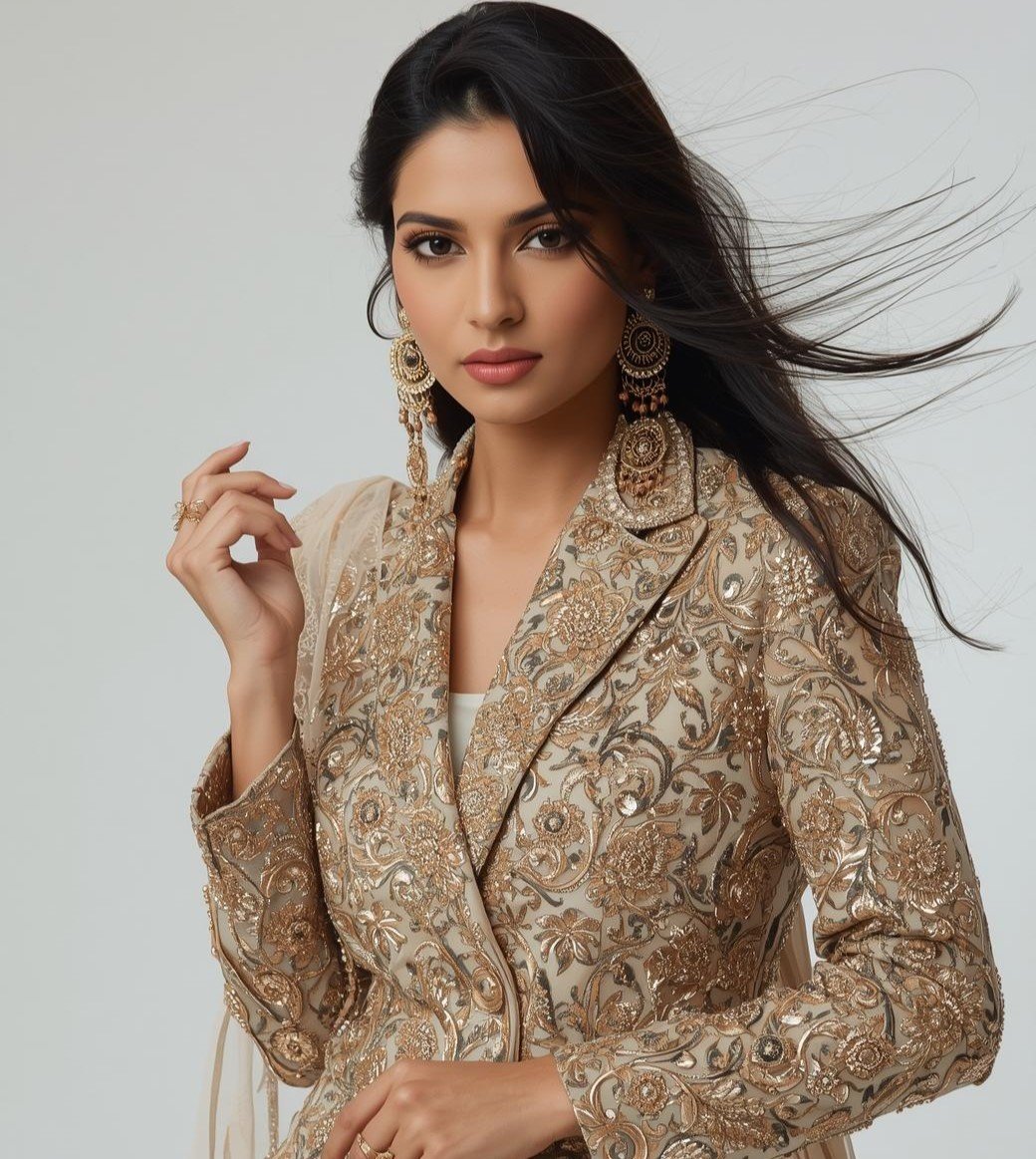 photoshoot of a handsome indian girl. the background shouldnt be dark